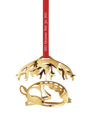 Georg Jensen - Christmas Ornaments - 2023 Christmas Mobile Deer - Gold Plated