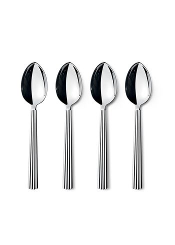 Georg Jensen - Spoons - Bernadotte Dessert Spoon Giftbox - Stainless Steel Mirror - 4 pcs