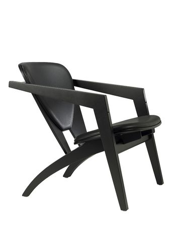 Getama - Armchair - GE460 Butterfly Chair by Hans J. Wegner - Black Stained Oak/Atlas Black
