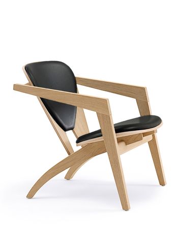 Getama - Armchair - GE460 Butterfly Chair by Hans J. Wegner - Untreated Oak/Prestige Black