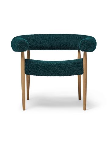 Getama - Armchair - Ring Chair by Nanna & Jørgen Ditzel - Louison Opio Prussiana / Untreated Oak