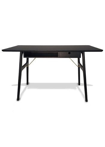Getama - Escritório - RM13 Work Desk - Black stained oak tabletop / Oak frame - Oak drawer