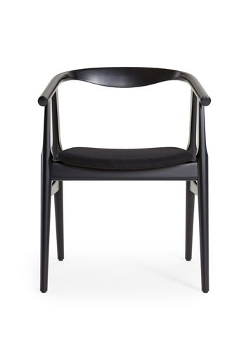 Getama - Dining chair - GE525 The U-Chair by Hans J. Wegner - Black Beech / Fiord 581