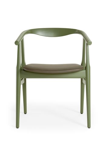 Getama - Dining chair - GE525 The U-Chair by Hans J. Wegner - Khaki Beech / Atlas 240