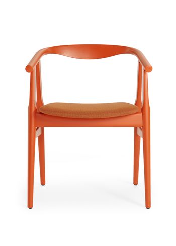 Getama - Dining chair - GE525 The U-Chair by Hans J. Wegner - Orange Beech / Canvas 454