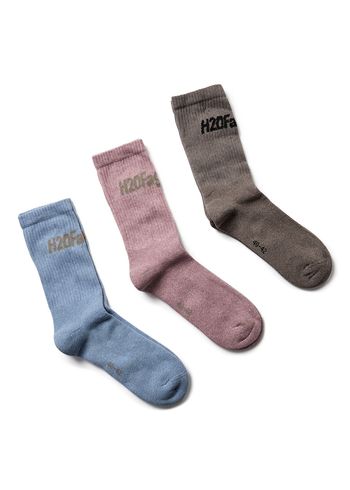 H2OFagerholt - Meias - Suck Socks - 3-pack - Brown/Light Pink/Light Blue