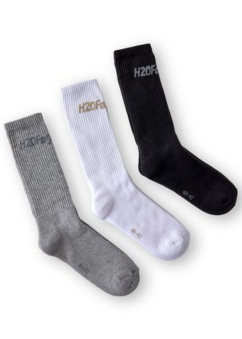 H2OFagerholt - Meias - Suck Socks - 3-pack - Black/White/Grey Mel
