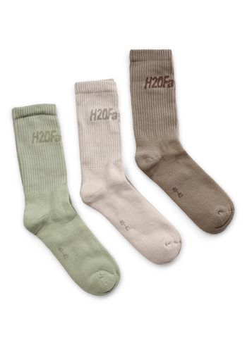 H2OFagerholt - Meias - Suck Socks - 3-pack - Jade Green/Walnut/Dust