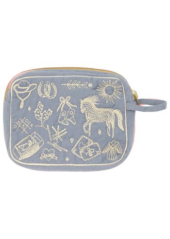 HABIBA - Kosmetická taška - Polly Embroidery Makeup Clutch - Sea