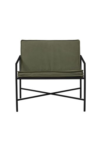 Handvärk - Armchair - Lounge Chair by Emil Thorup - Black / Flux Dark Green Leather