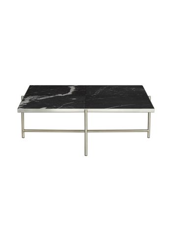 Handvärk - Coffee table - Coffee Table 90 by Emil Thorup - Stainless Steel - Nero Marquina / Black Marble