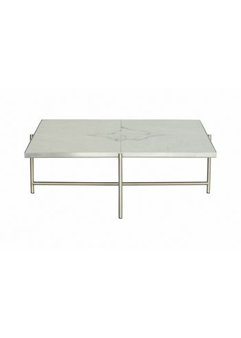 Handvärk - Coffee table - Coffee Table 90 by Emil Thorup - Stainless Steel - Statuario / White Marble