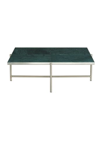 Handvärk - Coffee table - Coffee Table 90 by Emil Thorup - Stainless Steel - Verde Guatamala / Green Marble