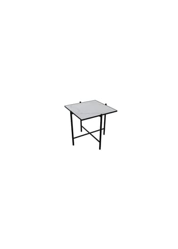 Handvärk - Coffee Table - Side Table by Emil Thorup - Black Frame - Statuario / White Marble