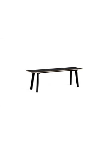 HAY - Bænk - CPH Deux 215 2.0 Bench - Ink Black Laminate / Ink Black Lacquered Beech - 140