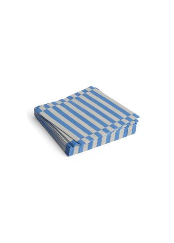 HAY - Plato para hornear - Pattern Napkins - Grey and Blue - Pillar Stripe / Set of 20 - Lunch