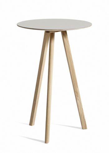 HAY - Barstol - CPH 20 Round / Ø70 - Tabletop: Off-White Linoleum