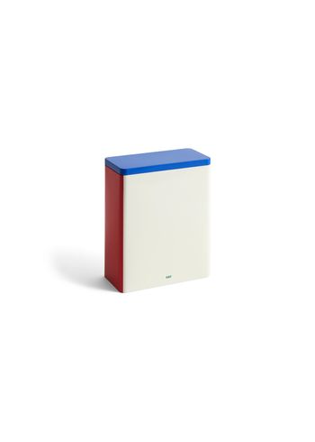 HAY - Contenitore - Tin Container - X-Large - Off-white, blue and red