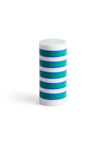 HAY - Block Candle - Column Candle - Light Grey | Blue | Green