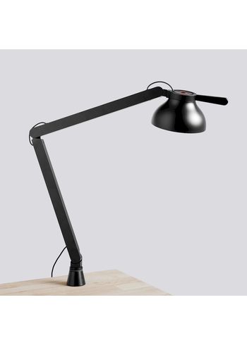 HAY - Bordlampe - PC Double Arm W. Table Insert - Soft Black
