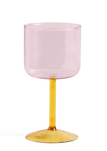 HAY - Verre - Tint Wine Glass - Pink & Yellow