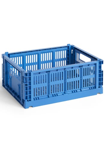 HAY - Caixas - Colour Crate Recycled - Electric Blue - Medium
