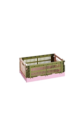 HAY - Caixas - Hay Colour Crate Mix - Olive/Powder - Small