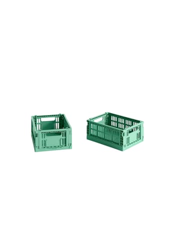 HAY - Cajas - Hay Colour Crate Mini - Set of 2 - Dark mint