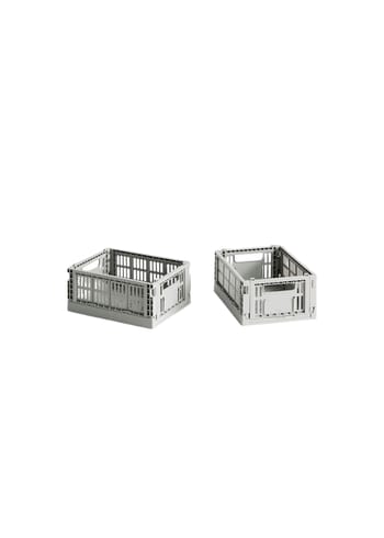 HAY - Boxes - Hay Colour Crate Mini - Set of 2 - Light grey