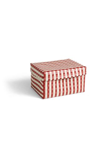 HAY - Caixas - Maxim Stripe Box - Red/Sand