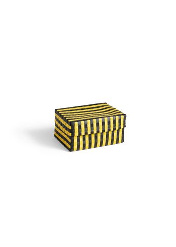 HAY - Caixas - Maxim Stripe Box - Yellow/Black