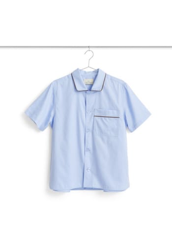 HAY - Pyjamas - Outline Pyjama Short Sleeve Shirt - Soft Blue