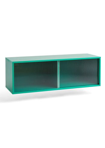 HAY - Reol - Colour Cabinet / Medium - Dark Mint /w Glass Doors