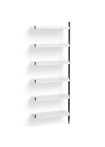 HAY - Reol - Pier System / No. 100 - White / Black Anodised Aluminium