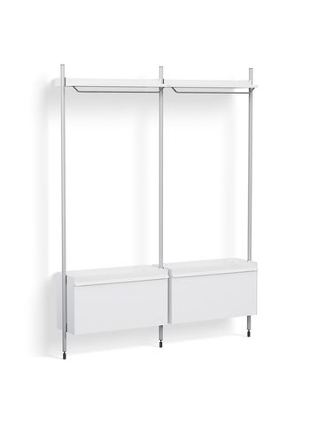 HAY - Reol - Pier System / No. 1002 - White / Clear Anodised Aluminium