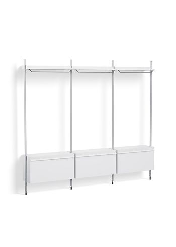 HAY - Reol - Pier System / No. 1003 - White / Clear Anodised Aluminium