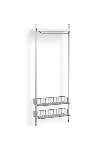 HAY - Reol - Pier System / No. 1011 - White / Clear Anodised Aluminium