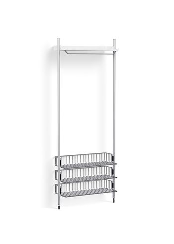 HAY - Reol - Pier System / No. 1021 - White / Clear Anodised Aluminium