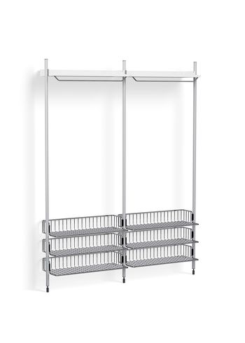 HAY - Reol - Pier System / No. 1022 - White / Clear Anodised Aluminium