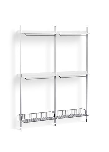 HAY - Reol - Pier System / No. 1032 - White / Clear Anodised Aluminium