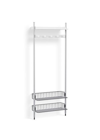 HAY - Reol - Pier System / No. 1051 - White / Clear Anodised Aluminium