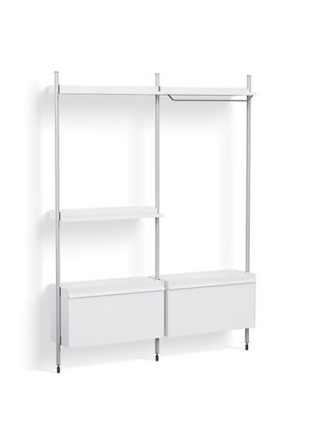 HAY - Reol - Pier System / No. 1072 - White / Clear Anodised Aluminium