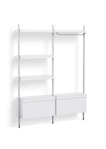 HAY - Reol - Pier System / No. 1082 - White / Clear Anodised Aluminium