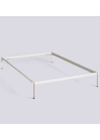 HAY - Sengeramme - Connect Bed af Leif Jørgensen - Hvid pulverlakeret stål - Til L200 x W140 madras