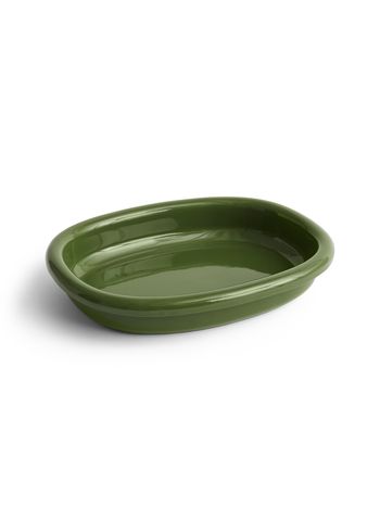 HAY - Plat de service - Barro Oval Dish - Green - Large