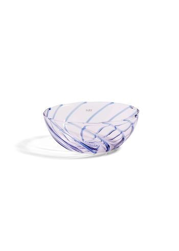 HAY - Skål - Spin Bowl - Light Pink w. Blue Stripes