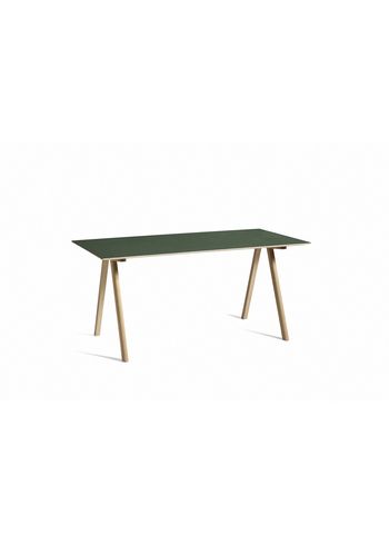 HAY - Skrivebord - CPH 10 Desk - Water-Based Lacquered Oak / Green