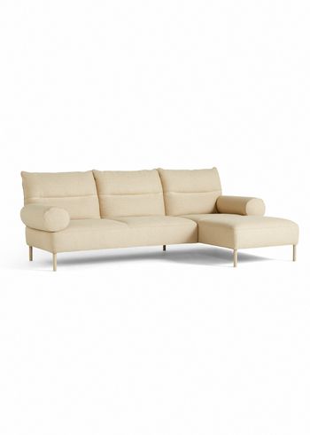 HAY - Sofa - Pandarine / 3-seater w. Chaise Lounge - Cylindrical Armrest - Lint Beige