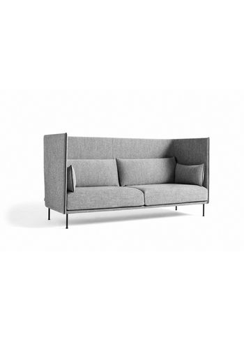 HAY - Sofa - Silhouette Mono / 3 Seater High Back - Black Steel / Hallingdal 166