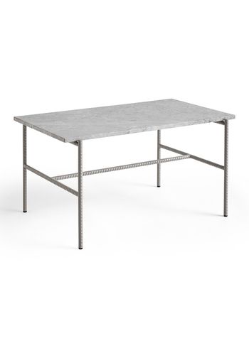 HAY - Sofabord - Rebar Coffee Table - Small - Fossil Grey / Grey Marble